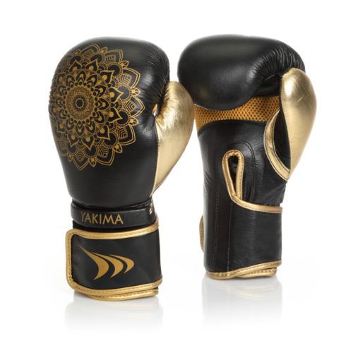 BOX RUKAVICE DÁMSKE MANDALA black/gold